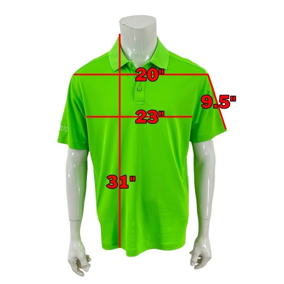 Under Amour Loose Heatgear Fluorescent Green Golf Polo Shirt Youche CC Mens L - Picture 2 of 11